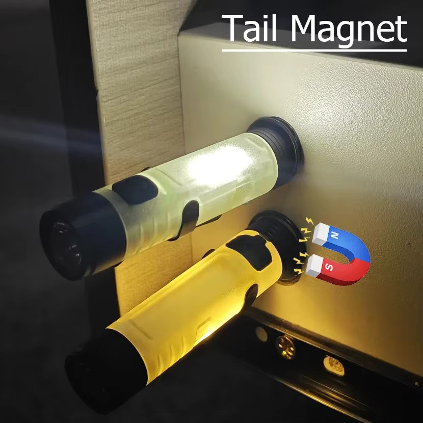 HEINAST LED-Mini-Taschenlampe in Schwarz mit 400 lm Helligkeit, magnetisch und wiederaufladbar für Outdoor und Arbeit - Bild 3