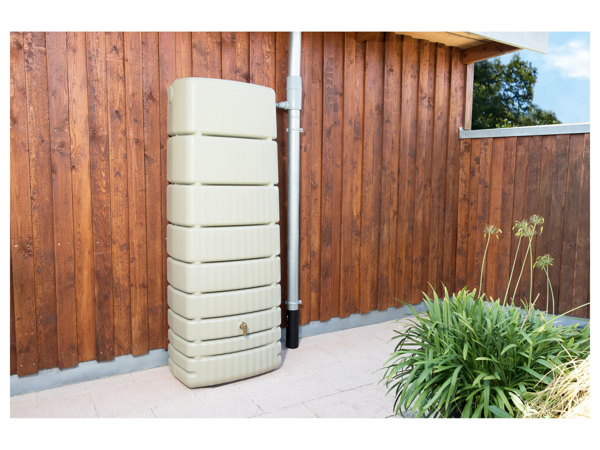 4rain Slim Wandtank aus Kunststoff in Sandbeige mit 650 l Fassungsvermögen - Bild 3