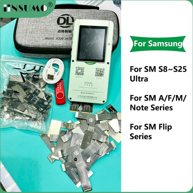 DL400 Pro LCD-Bildschirm-Tester mit Flexkabel für Samsung S25 Ultra S24 S23 S22 S21 sowie Flip 3/4/5 und A72 A71 Display-Testgerät zur Telefonreparatur - Bild 1
