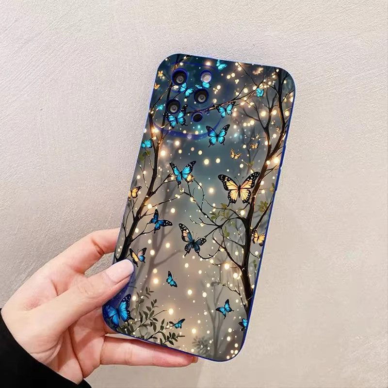 Stoßfeste Handyhülle mit leuchtendem Schmetterlingsmuster für iPhone 16 bis iPhone 7/8 Plus - Bild 5