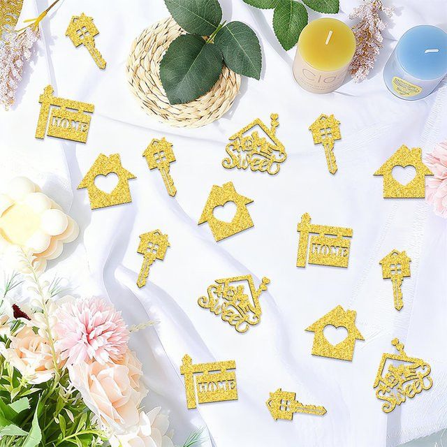 100 Stück Glitzerkonfetti in Gold von YOMDID für deine Einweihungsfeier oder Hochzeitsfeier - Bild 1