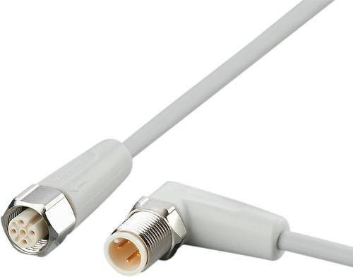 ifm electronic Verbindungsleitung EVF084 mit Stecker und Buchse, grau, Polzahl: 5, Länge: 0,3 m - Bild 1