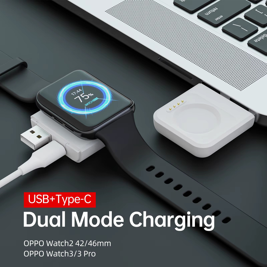 SIKAI Magnetisches Mini-Wireless-Schnellladegerät Tragbare Powerbank für OPPO Watch X3 X2 X 4 Pro 3 Pro in Weiß - Bild 2