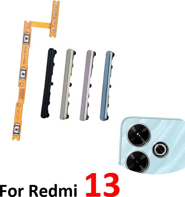 Xiaomi Redmi 13 4G 5G Lautstärketasten und Ein/Aus-Steuerung Flexkabel Ersatzteil Schwarz Blau - Bild 1