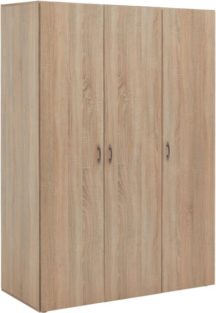 Based Drehtürenschrank Joe Sonoma Eiche, moderner Kleiderschrank mit Regalböden und Kleiderstange, B/T/H: 121 x 51 x 177 cm - Bild 1