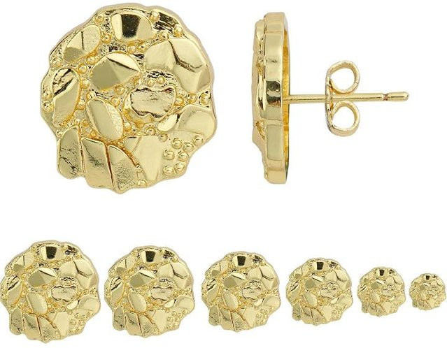 Townson Fashion Steckerohrringe 14 Karat Gold Plated, Messing, Unisex - Bild 1