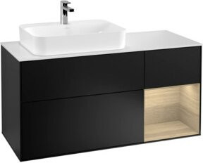 V&B Waschtischunterschrank Finion in Schwarz lackiert, Breite: 120 cm, Tiefe: 50,1 cm, Höhe: 50,1 cm - Bild 1