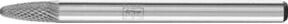 PFERD Hartmetall Hochleistungsfrässtift MICRO Rundbogen RBF Silber Ø 03x07 mm Schaft-Ø 3 mm Feinbearbeitung - Bild 1
