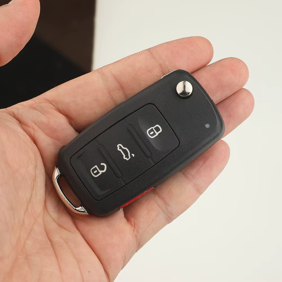 jingyuqin Keyless Go Autoschlüssel 315 MHz MQB48 für VW Jetta Passat Beetle Caddy Multivan Transporter Tiguan 2016–2019 Schwarz 5K0837202BP - Bild 2