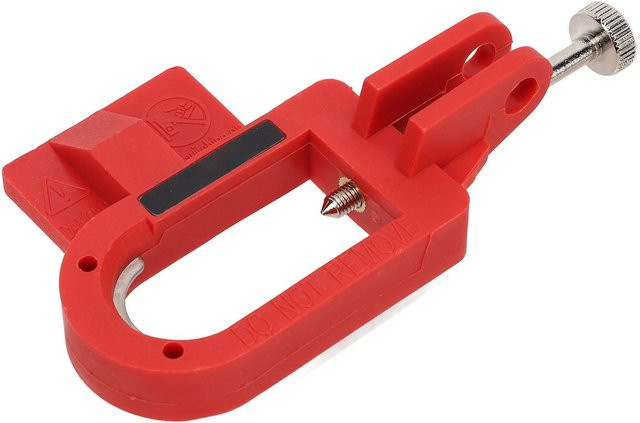 Neoglint Leistungsschalter-Sperrvorrichtung aus Nylon und Stahl in Rot zur Vermeidung von Fehlbedienungen (LOTO-Sperre) - Bild 1