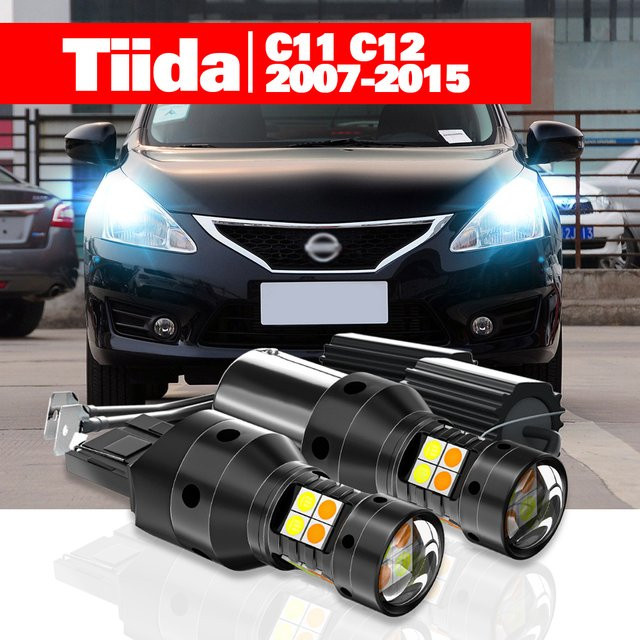 LECIBUBI LED Dual-Modus Blinker und Tagfahrlicht DRL Set für Nissan Tiida C11 C12 2007-2015, 2 Stück - Bild 1