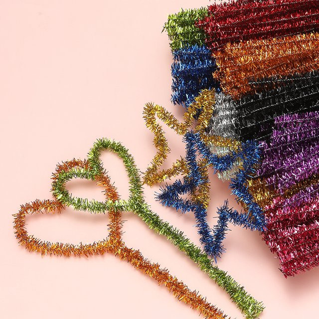 YouYoungDifferent Glitzer-Chenille-Stiele, Pfeifenreiniger, 100-teiliges Set - Bild 1