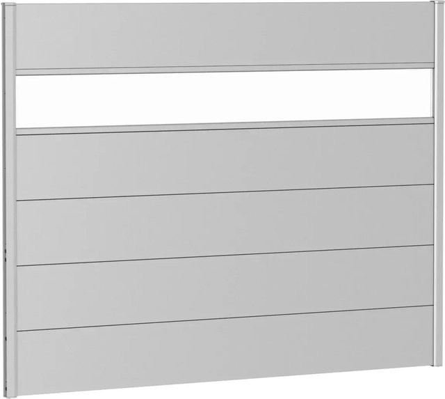 Biohort Wandpaneel Sichtschutz aus feuerverzinktem Stahlblech mit Acrylglas in Silber-Metallic, B: 135 cm, H: 137 cm - Bild 1