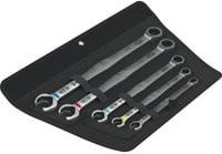 Wera Joker 5 Set 1 Maul-Ringratschenschlüssel-Satz, 5-teilig, Schlüsselweite 8 - 19 mm, Chrome-Molybdän-Stahl, Silber - Bild 1