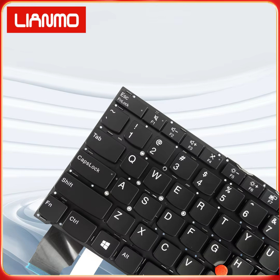Lenovo US-Laptop-Tastatur mit Hintergrundbeleuchtung in Schwarz für ThinkPad X13 Yoga X390 X395 Yoga (QWERTY US) - Bild 3