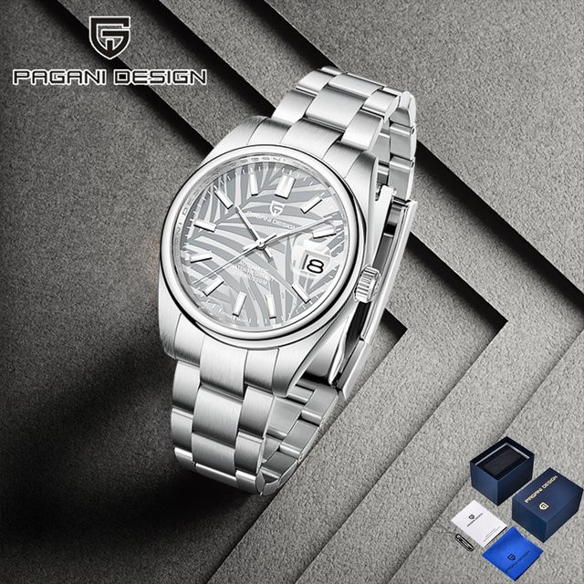 Pagani Design Automatik-Armbanduhr, Edelstahl, Grau, Herren - Bild 1