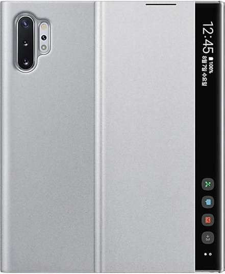 Smart View Flip Cover Schutzhülle für Samsung Galaxy Note 10+ Note 10 Plus in Silber - Bild 1