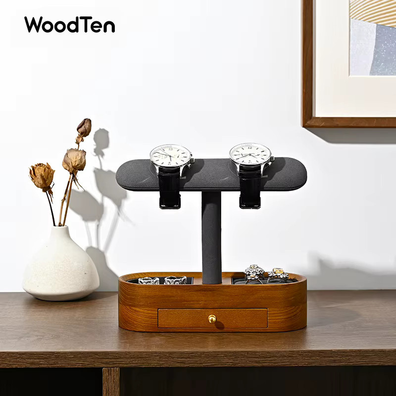 WoodTen Uhren Display Ständer, Massivholz, Unisex - Bild 3
