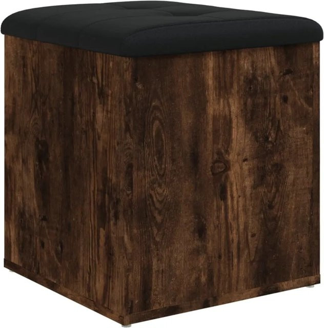 DELUKE Sitzbank JONA mit Stauraum in Räuchereiche, Aufbewahrungsbank für Flur und Wohnzimmer, B/T/H: 42 x 42 x 45 cm - Bild 1
