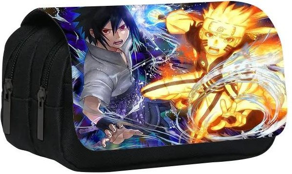 Yiran toy Federmäppchen mit Anime-Motiven aus Flanell, Mehrfarbig, B/H: 20,0 x 7,5 cm - Bild 1
