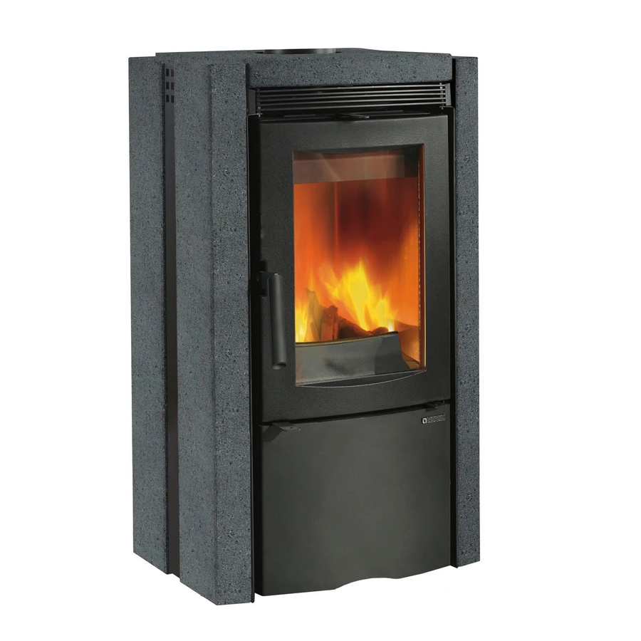 La Nordica Ester Kaminofen aus Naturstein in Schwarz mit 8,2 kW und Automatik - Bild 2