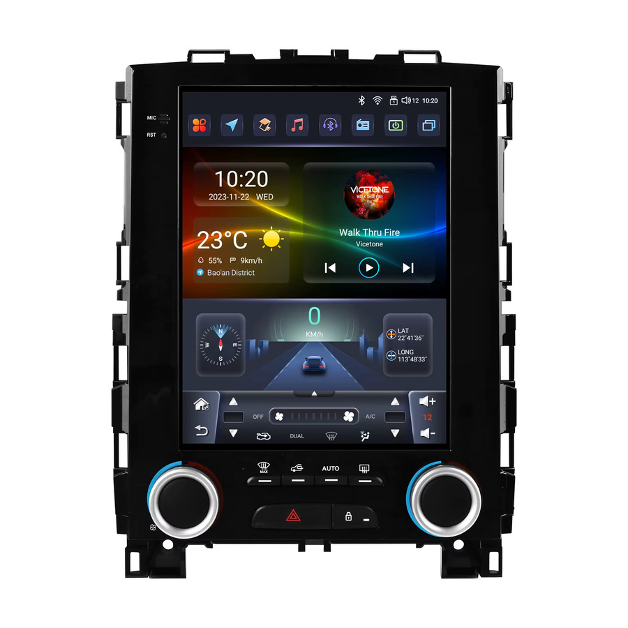 OSSURET 9,7 Zoll Multimedia-Radio mit Carplay und Android Auto für Renault Koleos, Megane 4, Samsung SM6 und Talisman, 2DIN, Schwarz mit Bluetooth und 360 Kamera - Bild 5