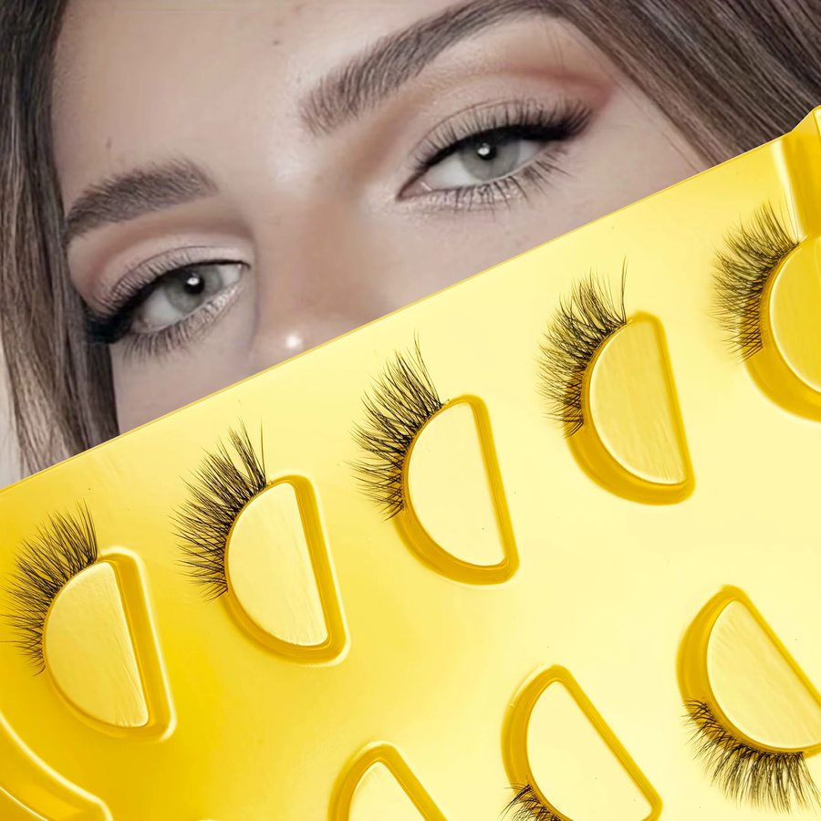 LIMEIKAI Wispy Half Lashes, 5 Paar, natürlich - Bild 3