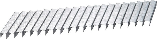 LUX-TOOLS Flachdrahtklammer Comfort aus verzinktem Stahl, Farbe: Silber, Breite: 10,6 mm, Höhe: 14 mm, 1.000 Stück - Bild 1