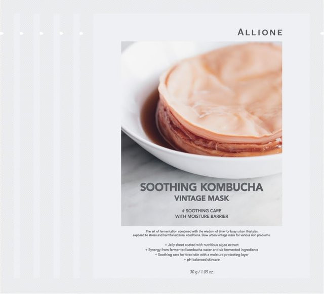 Allione Kombucha Serum Bio-Cellulose Tuchmasken, 5 Blätter - Bild 1