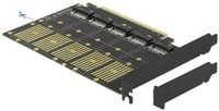 DeLOCK PCI Express x16 Karte zu 5 x internen M.2 Key B / SATA SSD Speicher-Controller, PCIe 3.0 x16, Schwarz (90435) - Bild 1