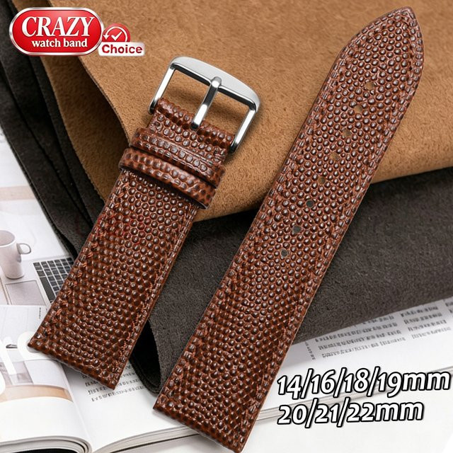 crazyband Uhrenarmband Leder, Eidechsenstruktur, Unisex - Bild 1