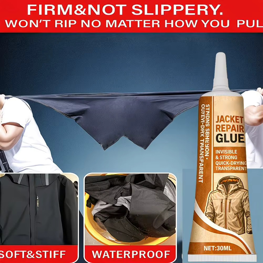 Professioneller permanenter Stoffkleber, wasserfester und transparenter Klebstoff zur Textilreparatur, 30 ml - Bild 3