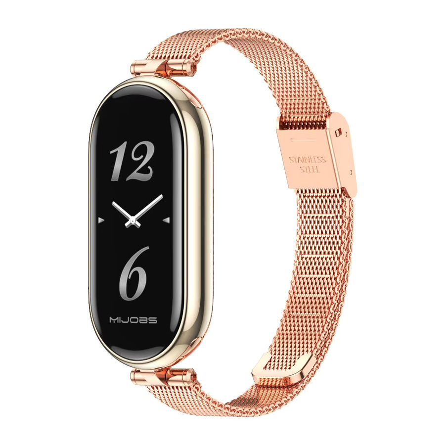 MIJOBS Metall Mesh Armband für Xiaomi Mi Band 7 Damen Mode Ersatzarmband in Silber oder Gold - Bild 4