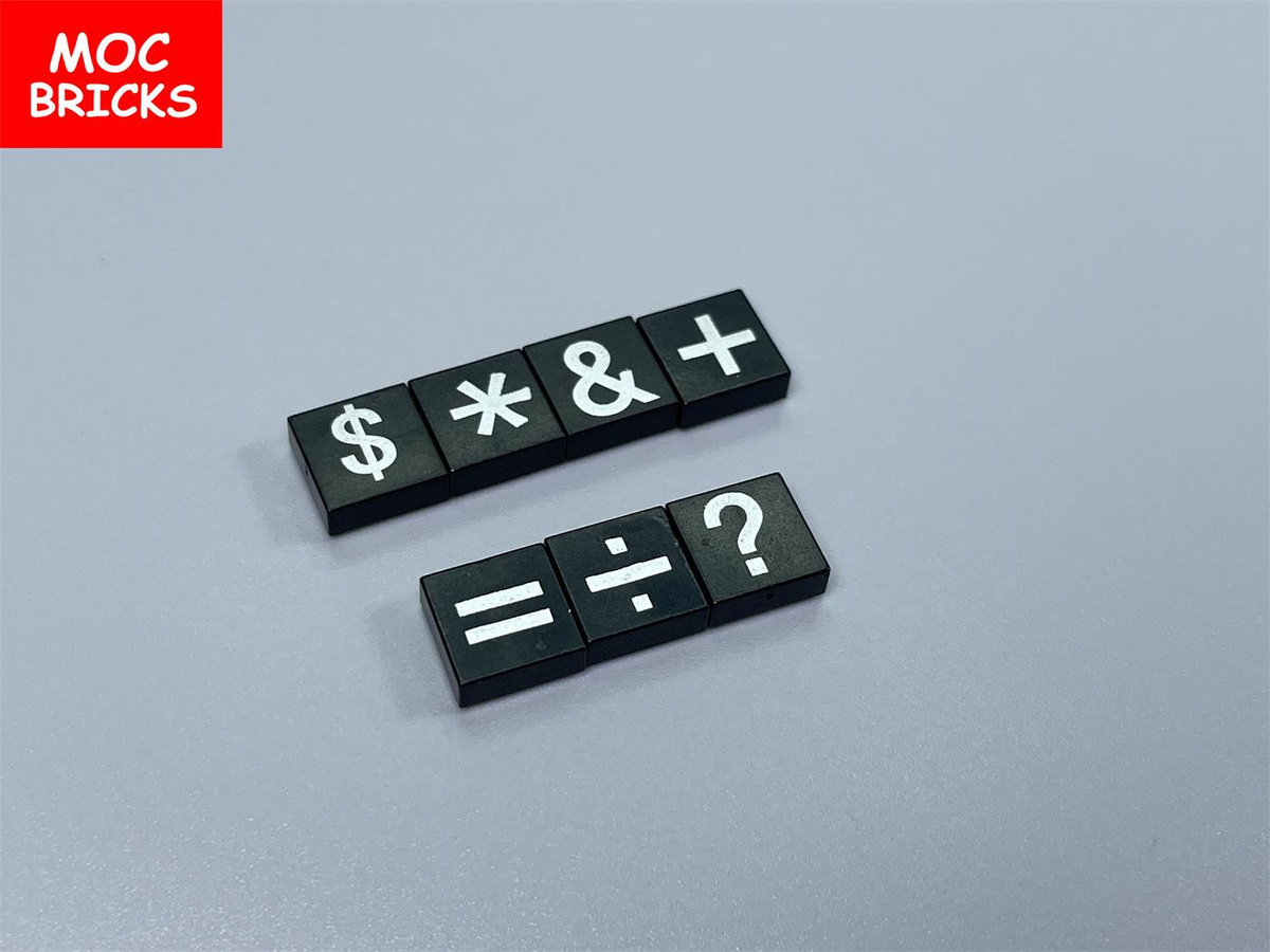 Yiran toy MOC Steine Buchstabenplatte Alphabet Zahlen Zeichen 100-teiliges Set - Bild 2