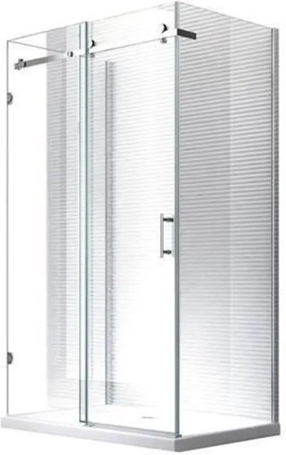Glaszentrum Hagen Hebe-Duschkabine U-Form aus ESG-Glas in Transparent, B/T/H: 90 x 120 x 195 cm - Bild 1