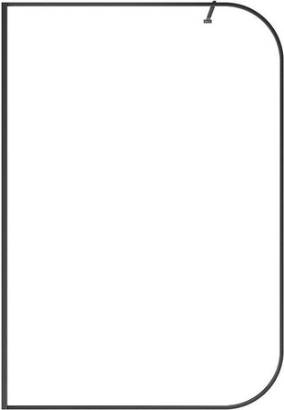 Douyano Duschwand Schwarz Breite: 140 cm