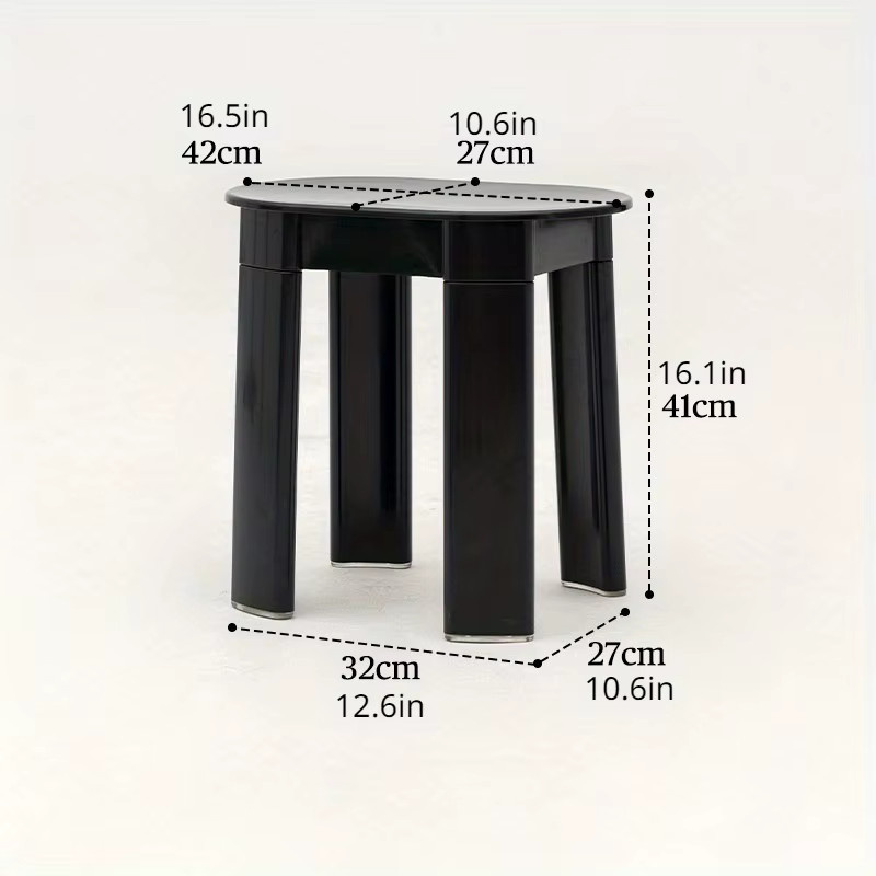Runder Hocker von LIUSHADUOLA in Schwarz, minimalistisches Design für dein Wohnzimmer - Bild 4