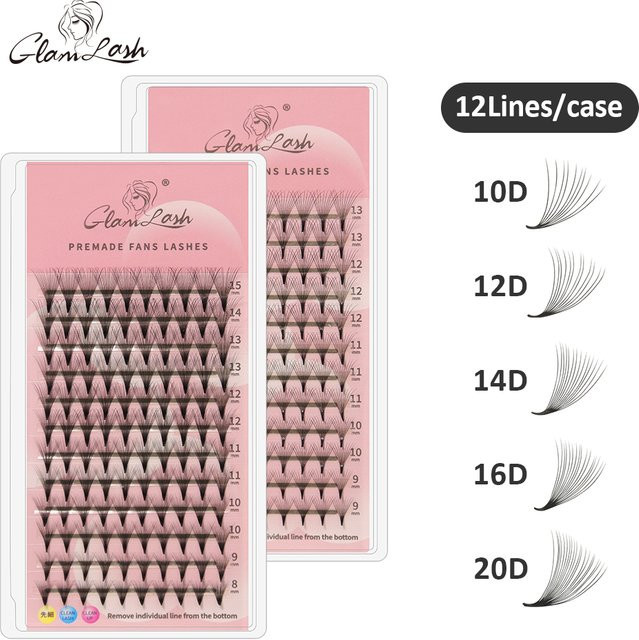 GLAMLASH Volumenfächer Wimpernverlängerungen, Black, Unisex - Bild 1