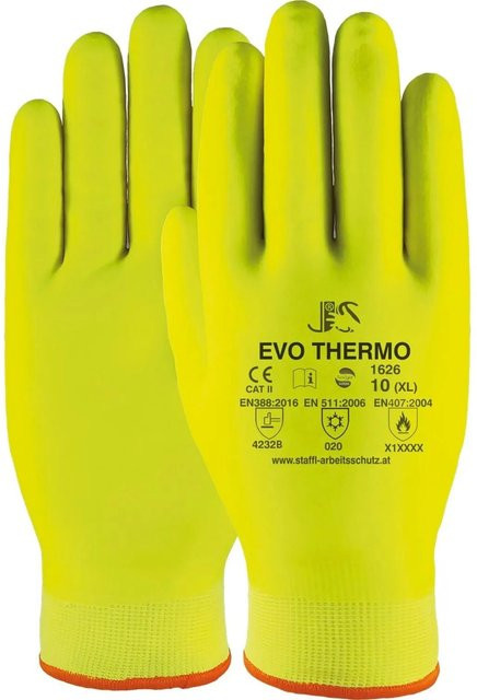 Staffl Arbeitshandschuhe Evo Thermo Größe 12 in Gelb, 6 Paar - Bild 1