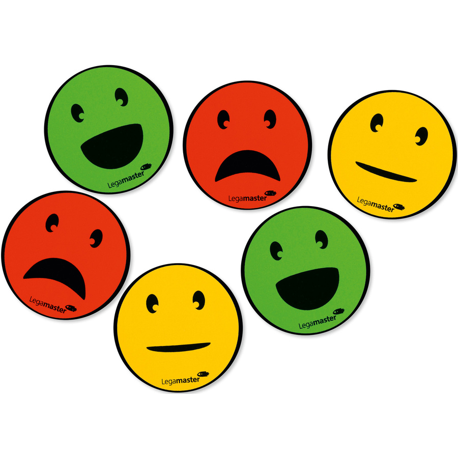 Legamaster Magnetset Emoticon Smiley in Multicolor, 6 Stück - Bild 1