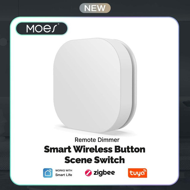 Tuya ZigBee Smart Key Schalter Drahtlose Fernbedienung in Weiß zur Multi-Szene-Verknüpfung und Automatisierung - Bild 1