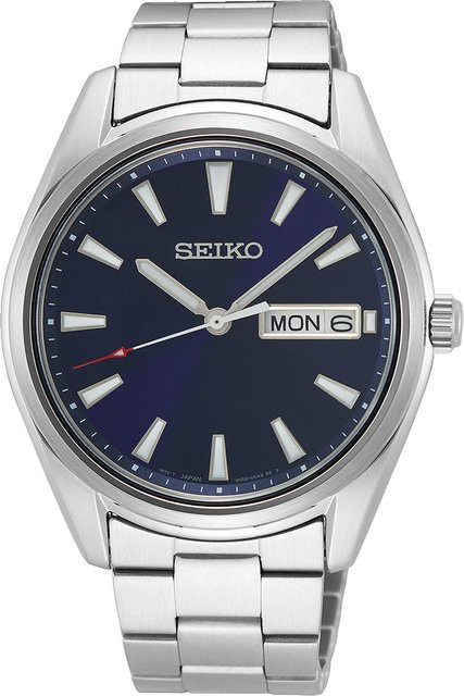 Seiko Armbanduhr, Quarz, Edelstahl, Blau, Saphirglas, 40 mm, Herren - Bild 1