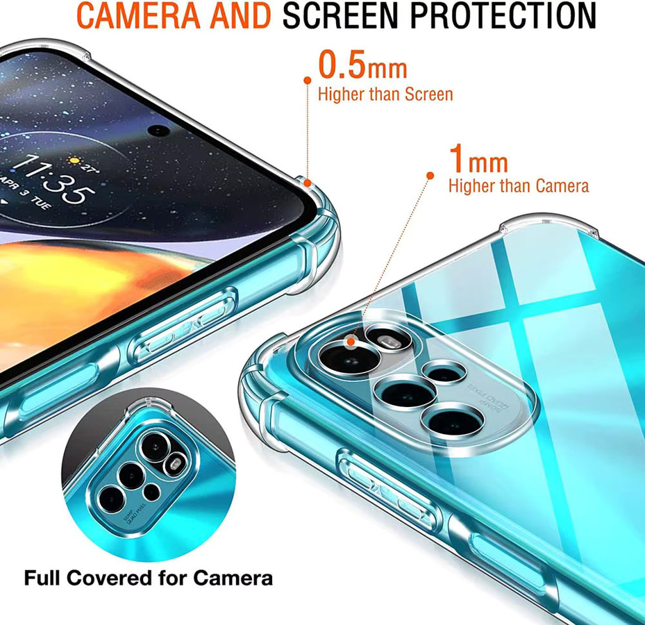 Stoßfeste Silikon Handyhülle für Motorola Moto G-Serie in Transparent - Bild 3