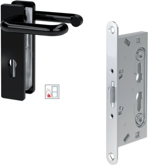 BASI Set ZT/FS 2150 Schwarz inklusive Einsteckschloss ES 984 S7522-0200 - Bild 1
