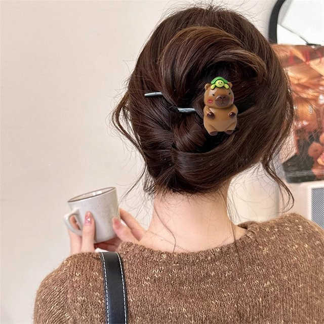 Haarnadel Haar Clips Capybara, Haar Clips, Haar Zubehör - Bild 1