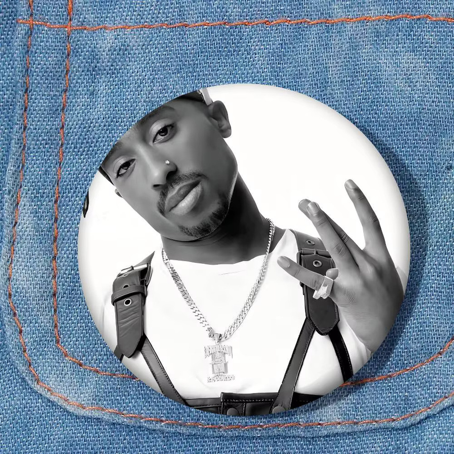 Ansteckbutton Tupac Amaru Shakur, Metall, Kinder - Bild 5