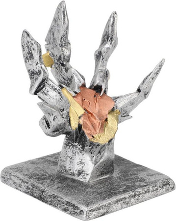 GoolRC Hand-Statue aus Kunstharz in Silber als Handyhalter und Schmuckständer im Vintage-Design