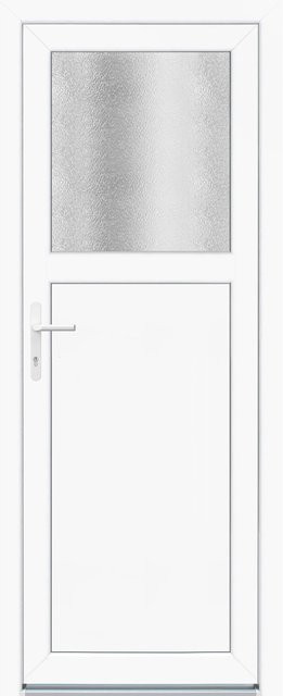 Panto Nebeneingangstür K301 mit Glaseinsatz Weiß B: 78 cm, H: 190 cm, DIN Links - Bild 1