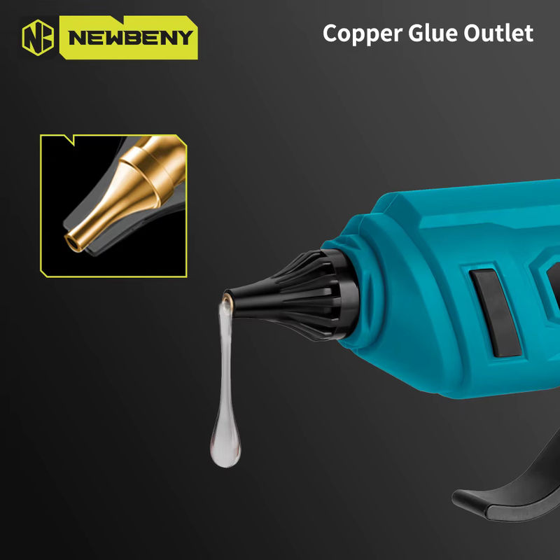 NewBeny Elektrische Heißklebepistole mit 10 Klebesticks, Tragbares Akku-Reparaturwerkzeug für Makita-Akkus, Blau - Bild 4