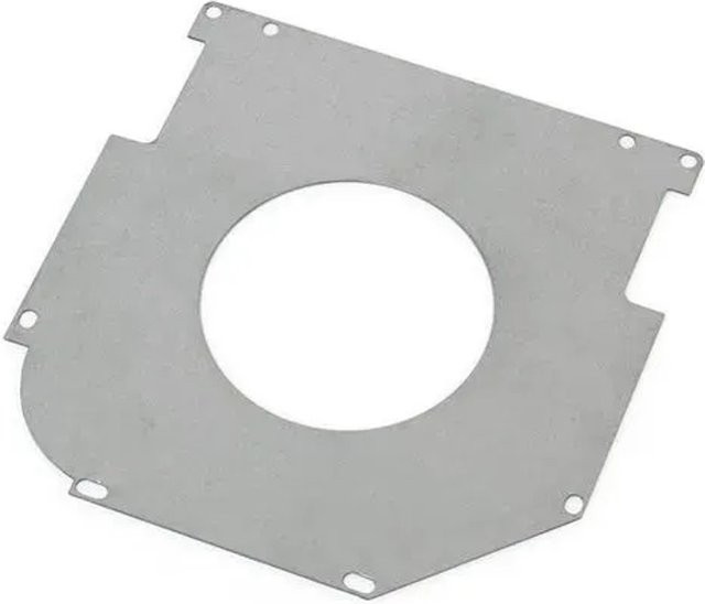 Avosdim Abweisblech für 45 Grad Blendkappen aus Stahl, Durchmesser: 150 mm, Durchmesser: 72 mm, Farbe: Silber - Bild 1
